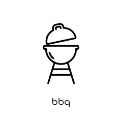 Bbq icon. Trendy modern flat linear vector Bbq icon on white background from thin line United States of America collection