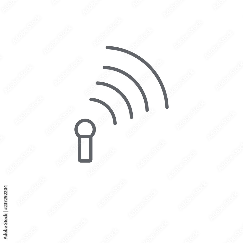 Poster signal linear icon. modern outline signal logo concept on white background from communication collec
