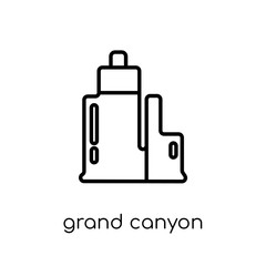 Grand canyon icon. Trendy modern flat linear vector Grand canyon icon on white background from thin line United States of America collection