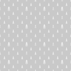 Seamless pattern with christmas trees. Abstract geometric wallpaper. Geometric art. Print for textiles, fabrics, polygraphy, posters. Greeting cards. Black and white illustration