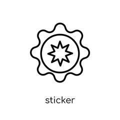 Sticker icon. Trendy modern flat linear vector Sticker icon on white background from thin line United States of America collection