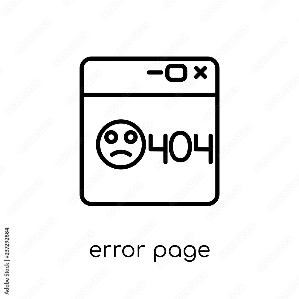 Poster error page icon from webnavigation collection.