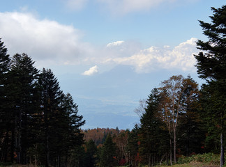 Fototapeta na wymiar Japan Nagano Ryuou mountain park