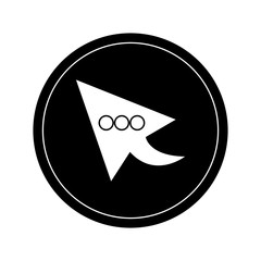 Isolated arrow with points inside. Vector illustration design