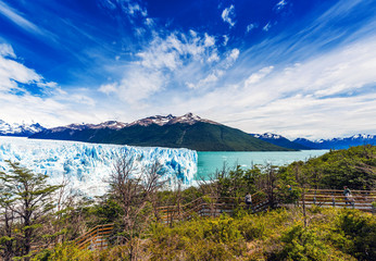 View of the Perito Moreno Glacier, Patagonia, Argentina.