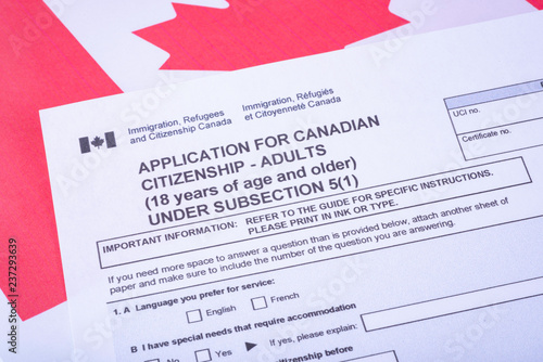 Canadian Citizenship Application Form Sample, Application For Canadian Citizenship Adults Immigration Refugees And Citizenship Canada Form On Canadian Flag Surface, Canadian Citizenship Application Form Sample
