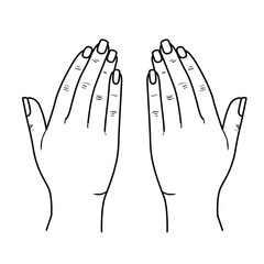 open hands receiving avatar character