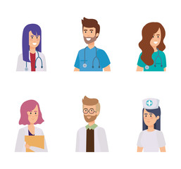 group of doctors with nurse