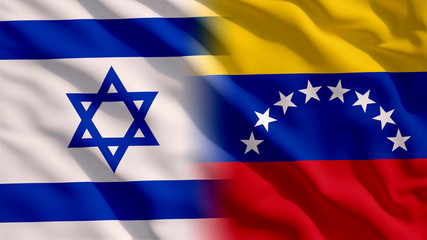 Waving Israel and Venezuela Flags