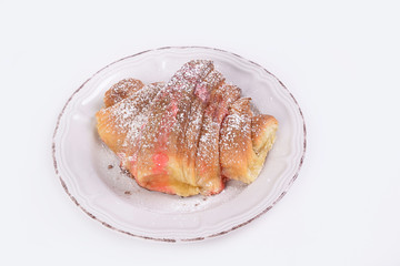 Croissant filled with jam you have berries 