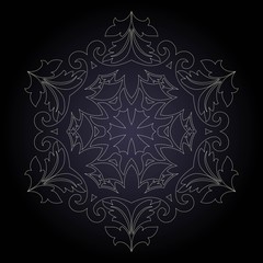 Snowflakes background. Snowflakes pattern. Snowflake ornamental pattern. Vector illustration