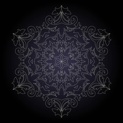 Snowflakes background. Snowflakes pattern. Snowflake ornamental pattern. Vector illustration