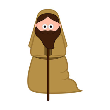 recommend clip art: Isolated joseph cartoon character. Christmas. Vector illustration design
