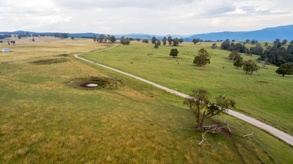 country road in paddocks