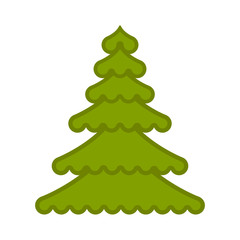 Isolated abstract christmas tree. Vector illustration design