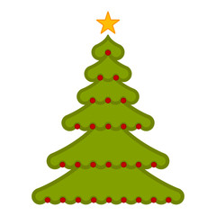 Isolated abstract christmas tree. Vector illustration design