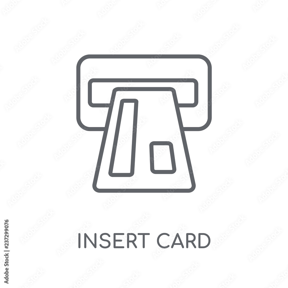 Aufkleber insert card linear icon. modern outline insert card logo concept on white background from e-commerce