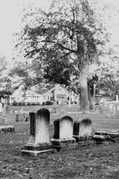 Old, Weathered Tombstones