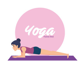 Girl doing yoga pose design
