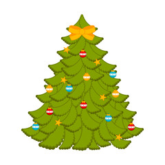 Isolated abstract christmas tree. Vector illustration design