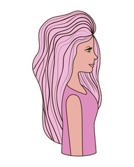 young woman avatar character