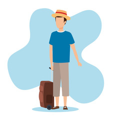 Travel boy with bag design
