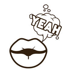 lips saying yeah avatar character