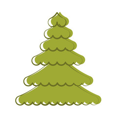 Sketch of an abstract christmas tree. Vector illustration design