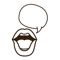 lips with speech bubble avatar character