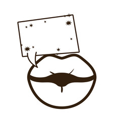 lips with speech bubble avatar character
