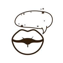 lips with speech bubble avatar character