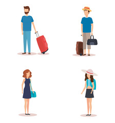 Isolated travel people design