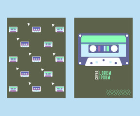 Cover design for brochure,booklet,flyer etc. Retro geometric poster