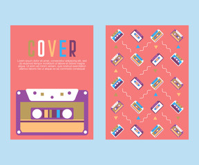 Cover design for brochure,booklet,flyer etc. Retro geometric poster