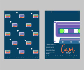 Cover design for brochure,booklet,flyer etc. Retro geometric poster