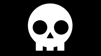 Flat 2d skull icon 