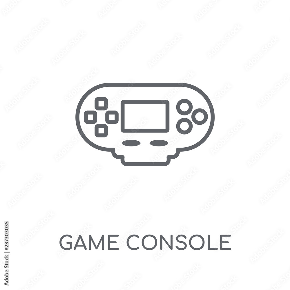 Aufkleber game console linear icon. modern outline game console logo concept on white background from entertai