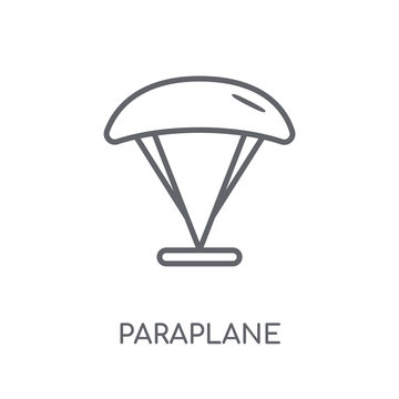 paraplane linear icon. Modern outline paraplane logo concept on white background from Entertainment and Arcade collection