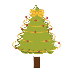 Sketch of an abstract christmas tree. Vector illustration design