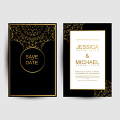 Naklejka na ściany i meble Luxury wedding invitation cards