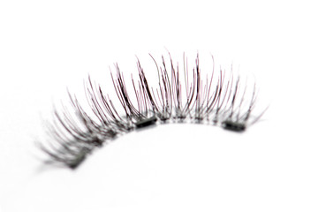 false eyelashes on white