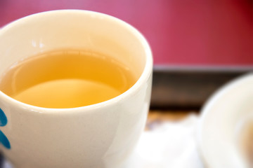 closeup of tea cup