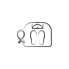 Weight, woman, body scale hand drawn icon. One of the women health icons for websites, web design, mobile app