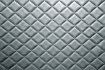 silver leather texture with seam background