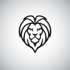 Lion Head Logo Simple Vector