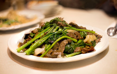 Beef Stir Fry with Flat Rice Noodles