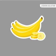 Cartoon fresh banana isolated sticker