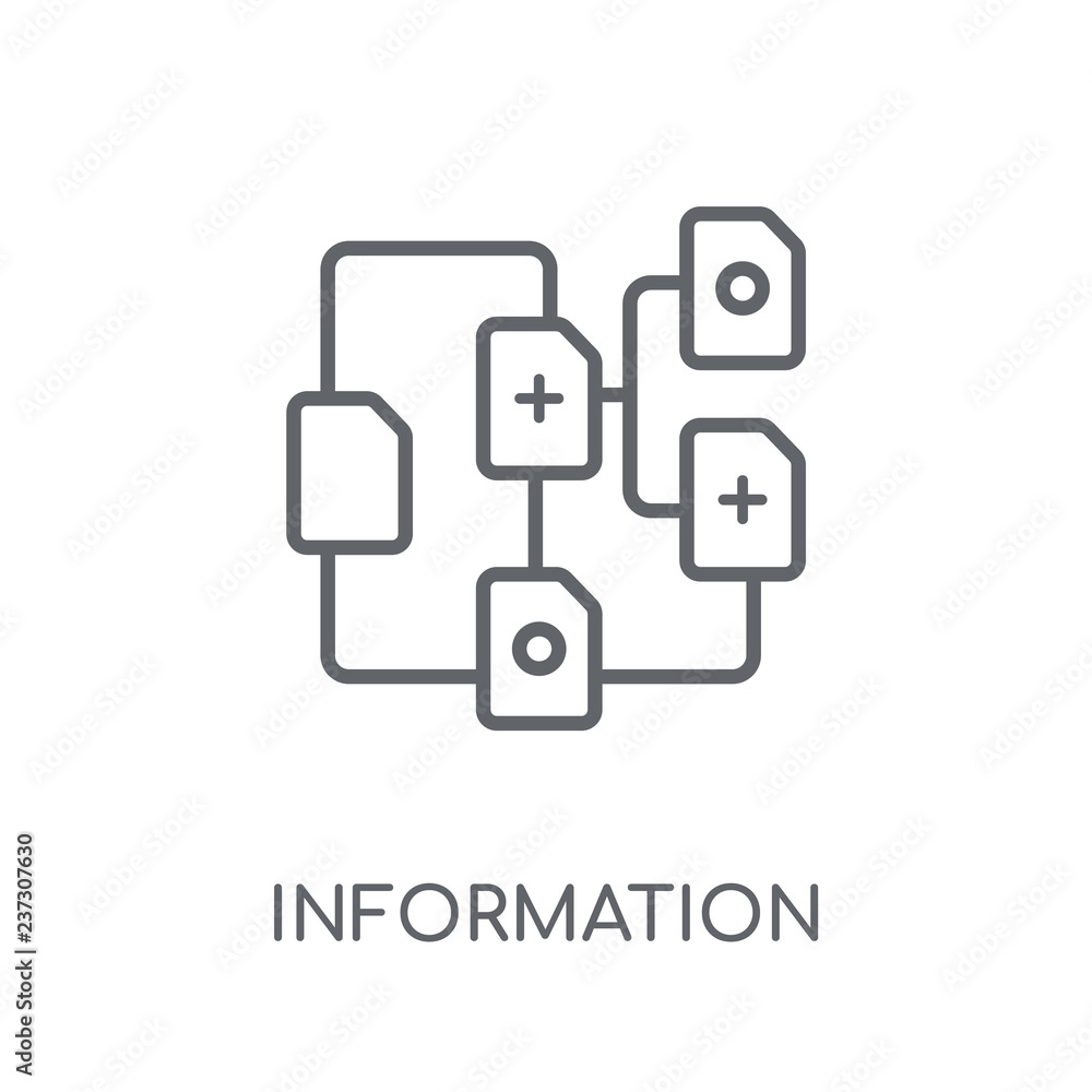 Aufkleber information architecture linear icon. modern outline information architecture logo concept on white 