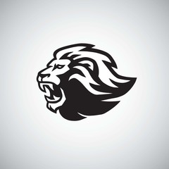 Angry Lion Vector Icon Logo Template