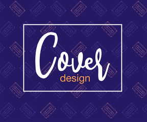 Retro style video cassette two side cover. Back and sides of paper cover